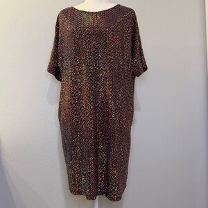 Cherish Metallic Mini Dress Rainbow Sequin Holographic Women’s Large